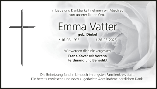 Anzeige von Emma Vatter von MGO