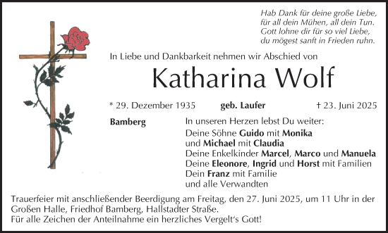 Anzeige von Katharina Wolf von MGO