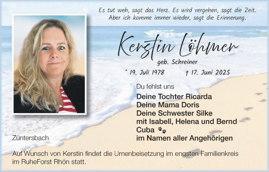 Anzeige von Kerstin Löhmer von MGO