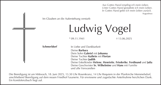 Anzeige von Ludwig Vogel von MGO