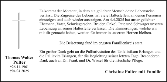 Anzeige von Thomas Walter von MGO