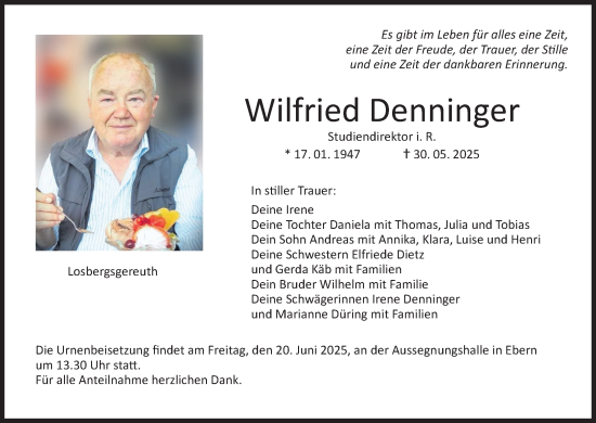 Anzeige von Wilfried Denninger von MGO