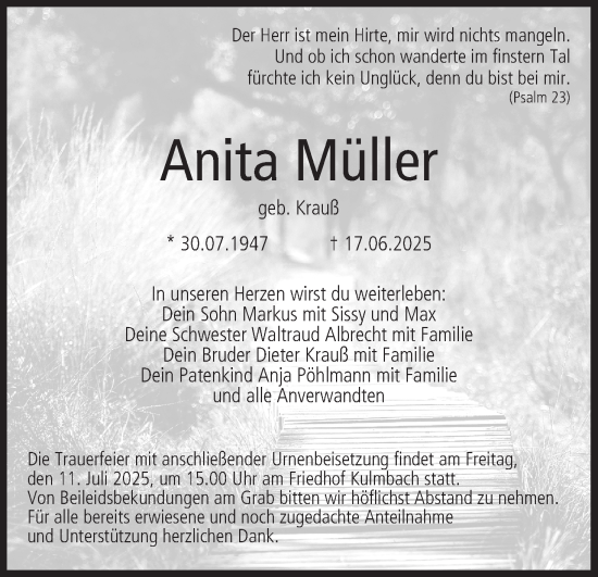 Anzeige von Anita Müller von MGO