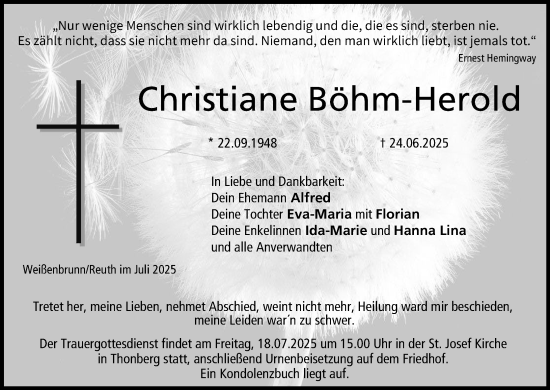 Anzeige von Christiane Böhm-Herold von MGO