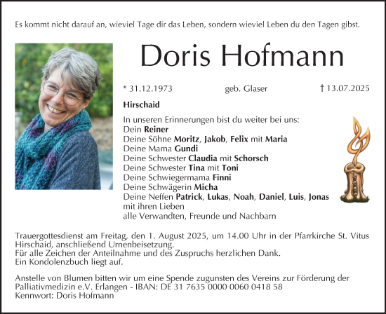 Anzeige von Doris Hofmann von MGO