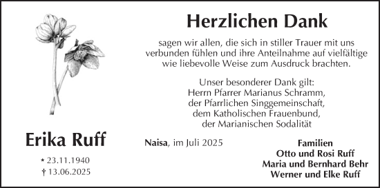 Anzeige von Erika Ruff von MGO