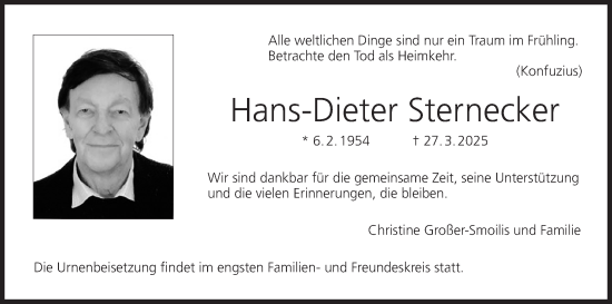 Anzeige von Hans-Dieter Sternecker von MGO