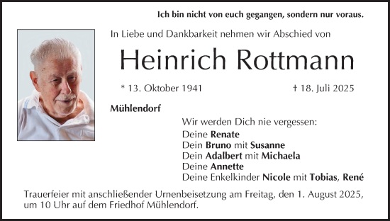 Anzeige von Heinrich Rottmann von MGO