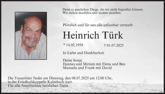 Anzeige von Heinrich Türk von MGO