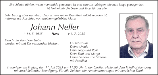 Anzeige von Johann Neller von MGO
