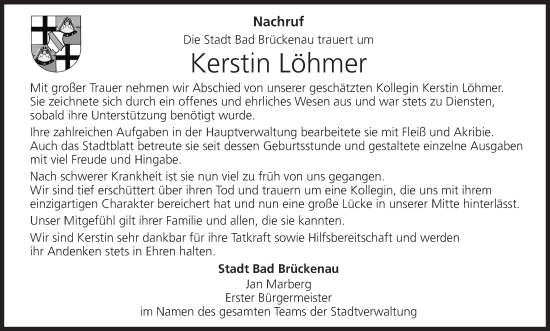 Anzeige von Kerstin Löhmer von MGO