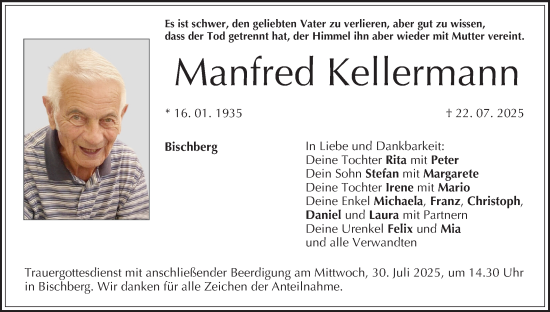 Anzeige von Manfred Kellermann von MGO
