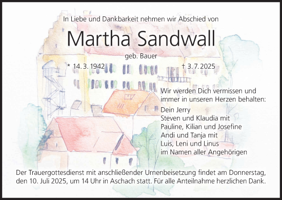 Anzeige von Martha Sandwall von MGO