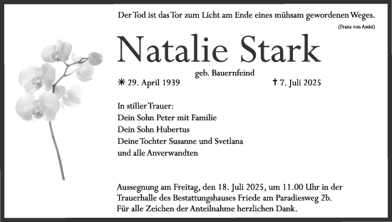 Anzeige von Natalie Stark von MGO