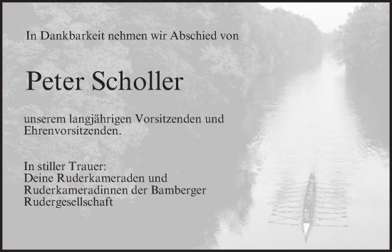Anzeige von Peter Scholler von MGO