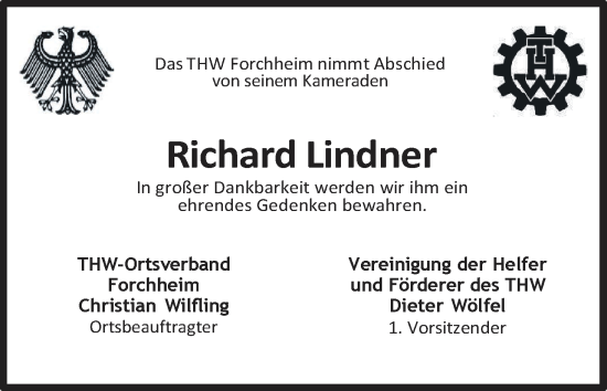 Anzeige von Richard Lindner von MGO