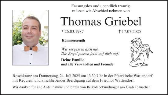 Anzeige von Thomas Griebel von MGO