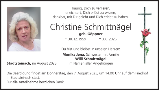 Anzeige von Christine Schmittnägel von MGO
