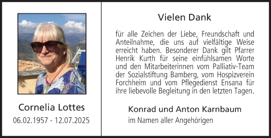 Anzeige von Cornelia Lottes von MGO