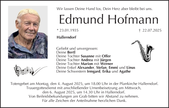 Anzeige von Edmund Hofmann von MGO