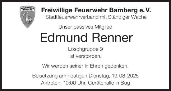 Anzeige von Edmund Renner von MGO