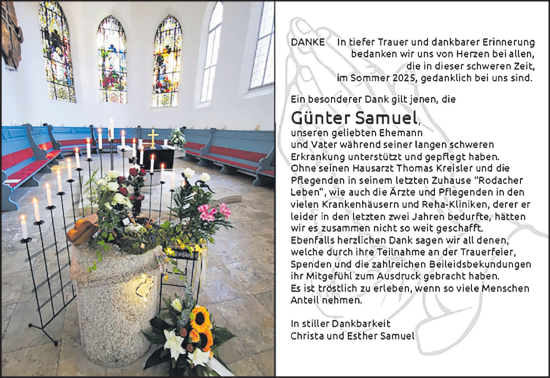 Anzeige von Günther Samuel von MGO