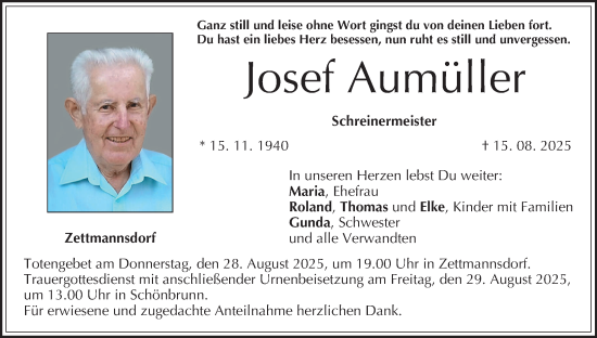 Anzeige von Josef Aumüller von MGO