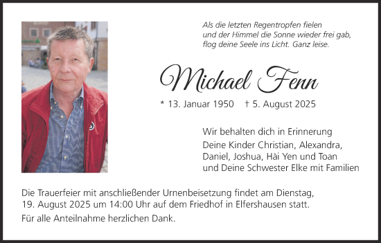 Anzeige von Michael Fenn von MGO