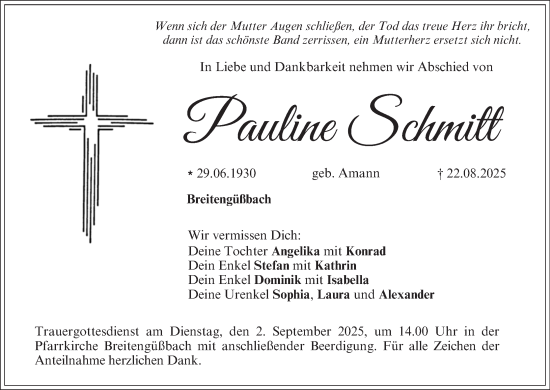 Anzeige von Pauline Schmitt von MGO