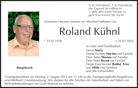Anzeige von Roland Kühnl von MGO