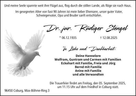 Anzeige von Rüdiger Stengel von MGO