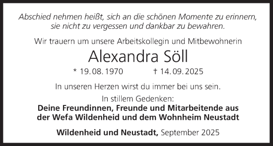 Anzeige von Alexandra Söll von MGO