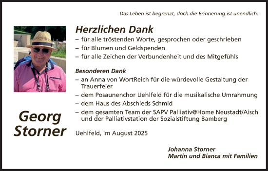 Anzeige von Georg Storner von MGO