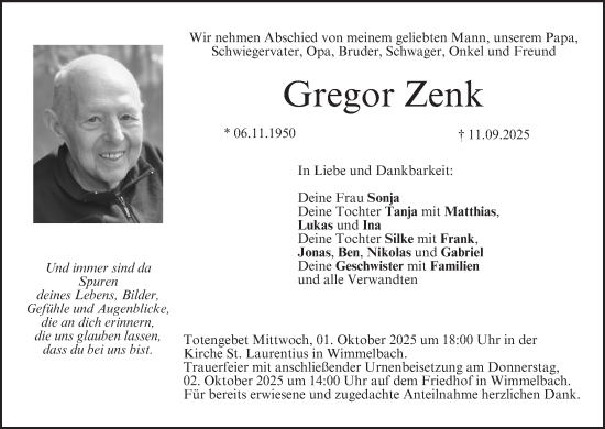Anzeige von Gregor Zenk von MGO