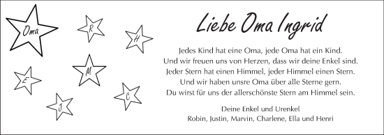 Anzeige von Ingrid Büttner von MGO Anzeige von Ingrid Büttner von MGO