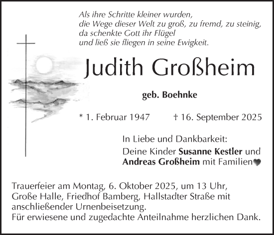 Anzeige von Judith Großheim von MGO