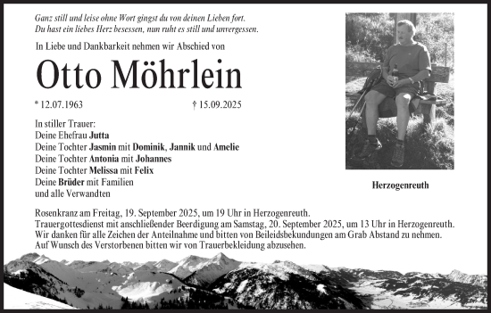 Anzeige von Otto Möhrlein von MGO