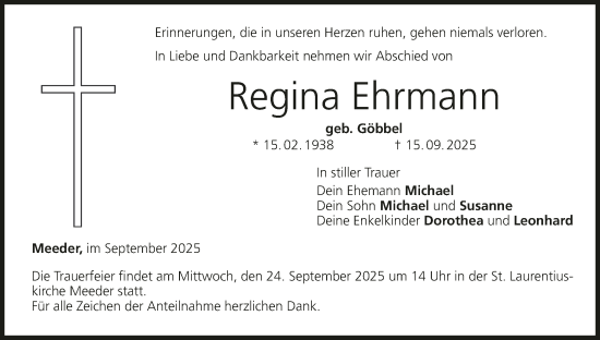 Anzeige von Regina Ehrmann von MGO