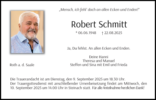 Anzeige von Robert Schmitt von MGO