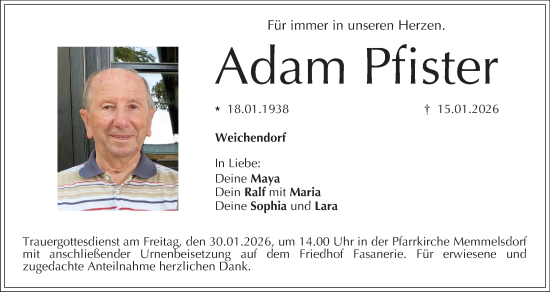 Anzeige von Adam Pfister von MGO