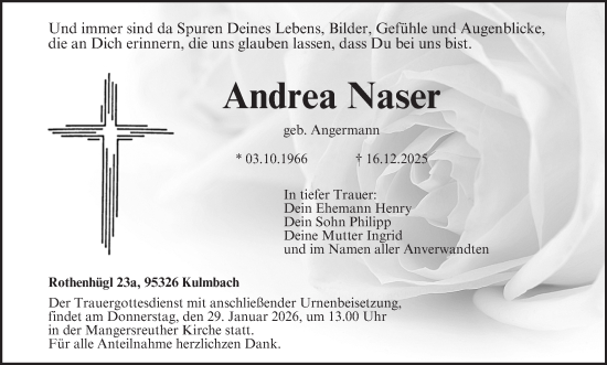 Anzeige von Andrea Naser von MGO