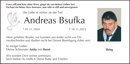 Anzeige von Andreas Bsufka von MGO