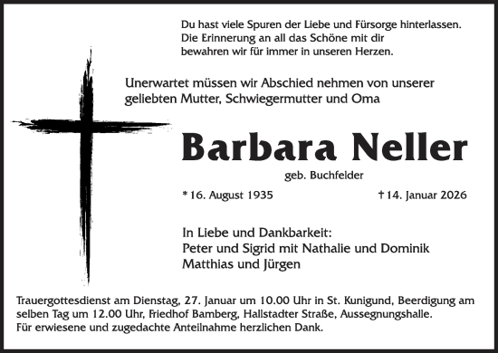 Anzeige von Barbara Neller von MGO