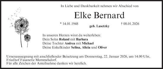Anzeige von Elke Bernard von MGO