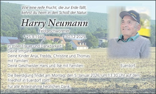 Anzeige von Harry Neumann von MGO