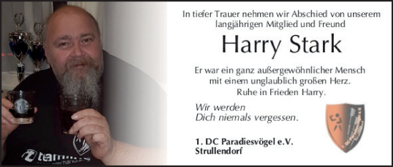 Anzeige von Harry Stark von MGO
