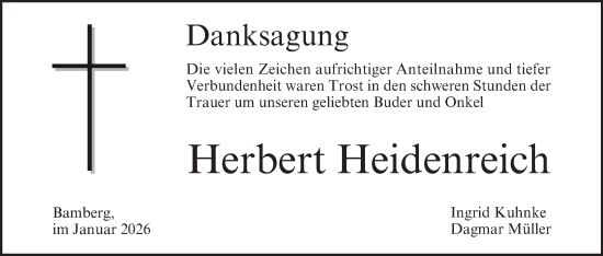 Anzeige von Herbert Heidenreich von MGO