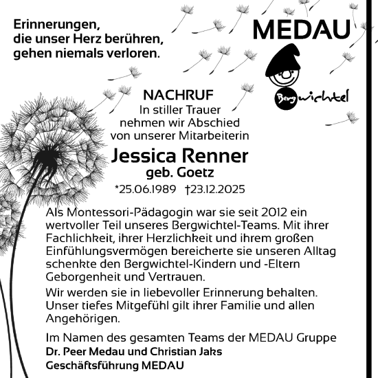 Anzeige von Jessica Renner von MGO