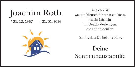 Anzeige von Joachim Roth von MGO