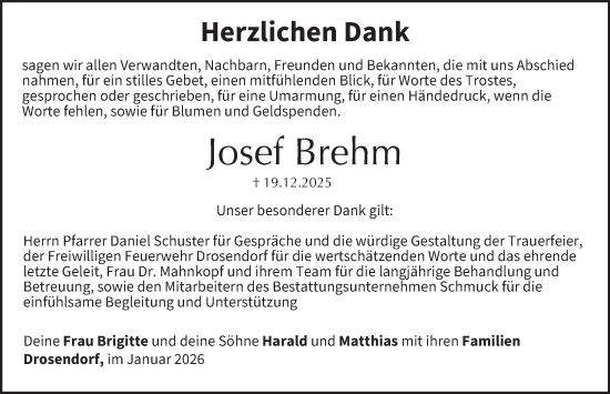Anzeige von Josef Brehm von MGO